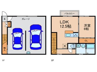 ギャラン中間　Ｄの物件間取画像